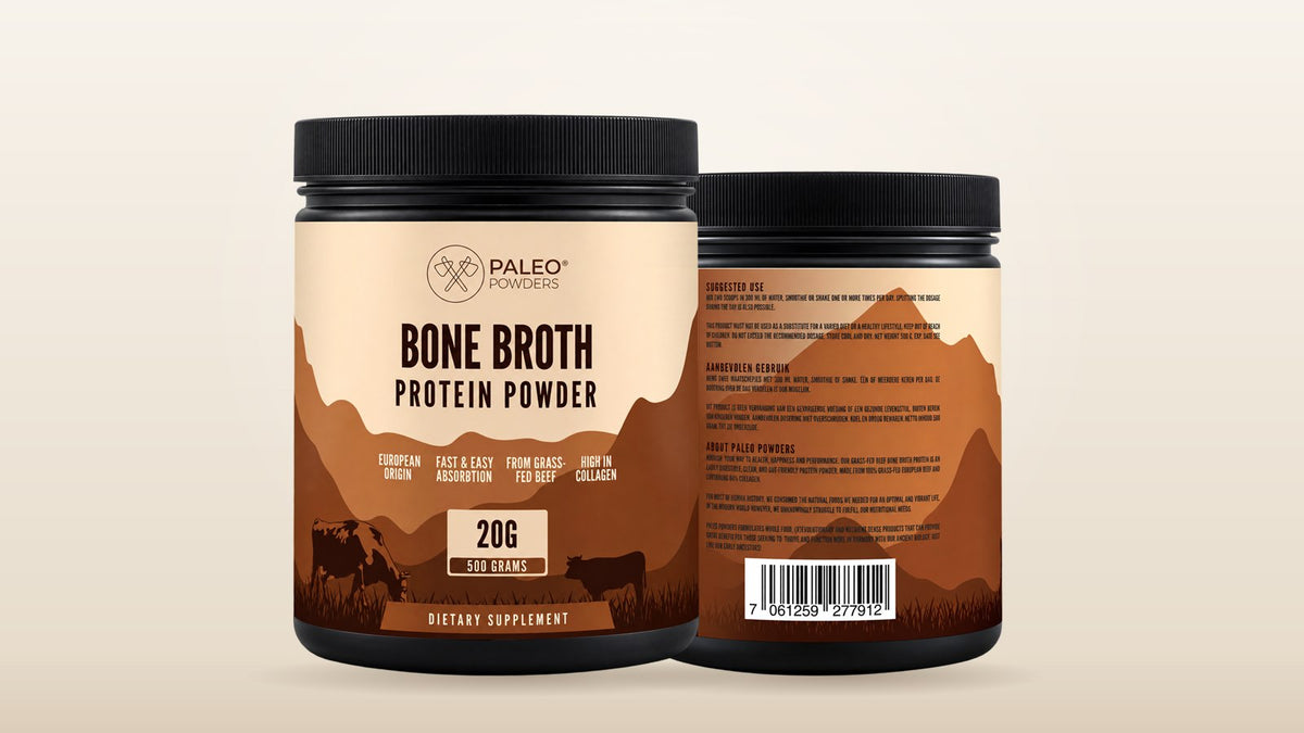 Bottenbouillon (bone broth) eiwitpoeder van Paleo Powders