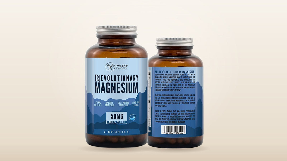 Natuurlijk magnesium uit zeewater, capsules van Paleo Powders