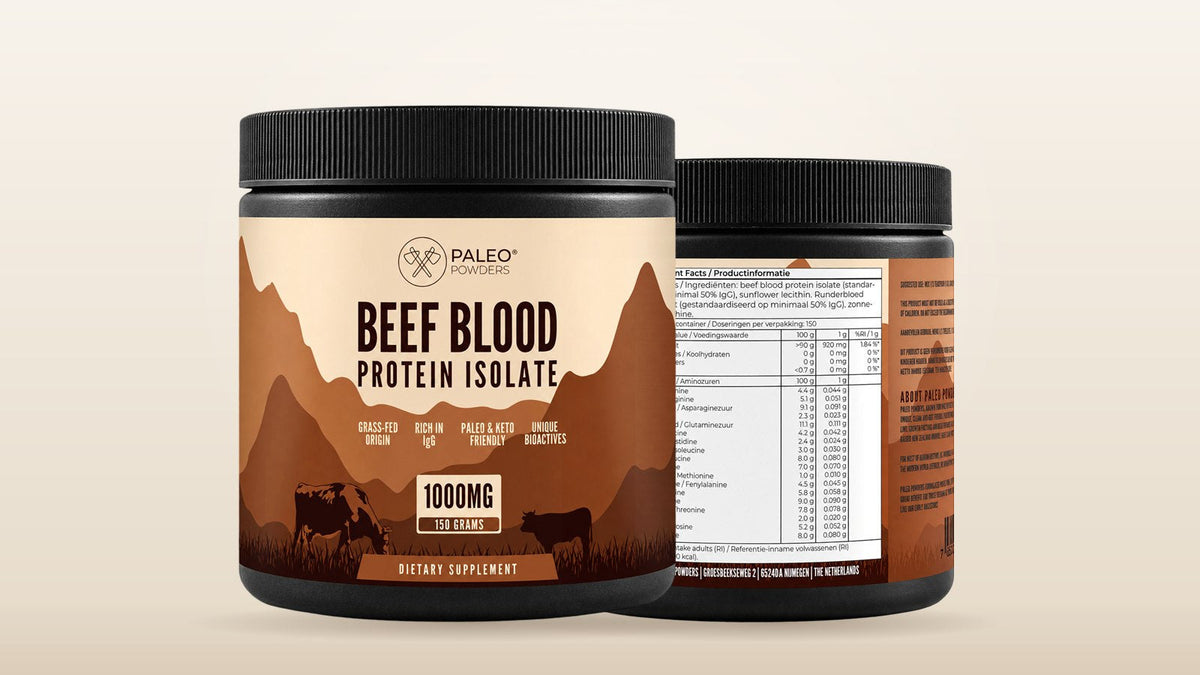 Runderbloed eiwit isolaat met voedingswaarden, Paleo Powders