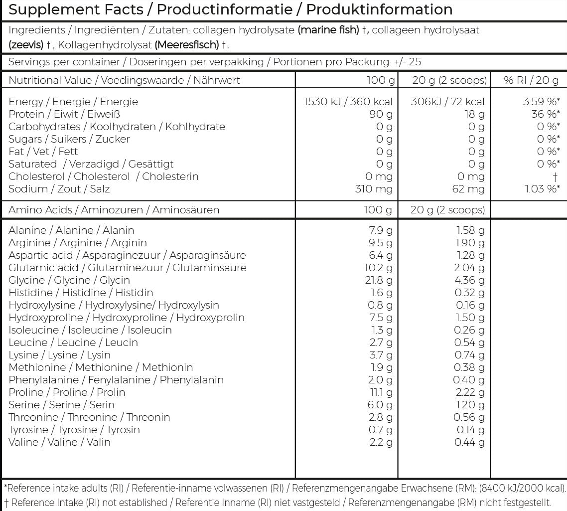 Collageen Hydrolysaat - Wild Gevangen Vis - 500 gram - Paleo Powders