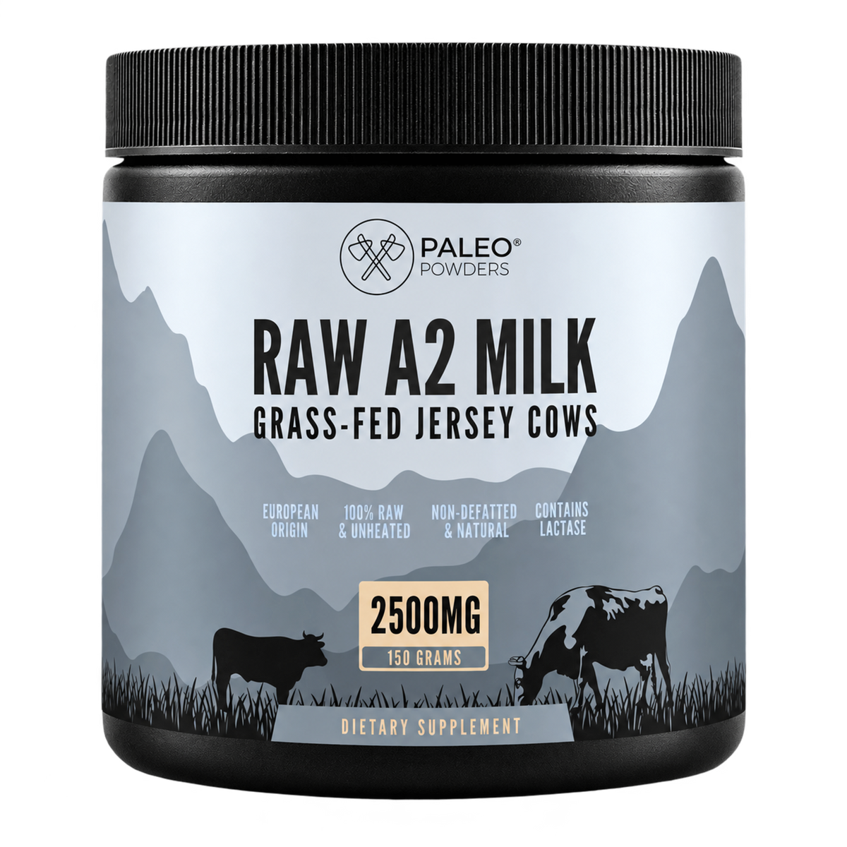 Rauwe A2 Melkpoeder - Gevriesdroogd - 150 gram - Paleo Powders - voorkant
