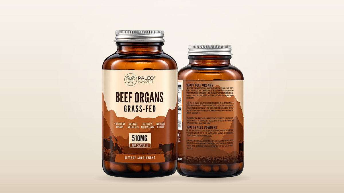 Runder orgaan mix capsules van Paleo Powders