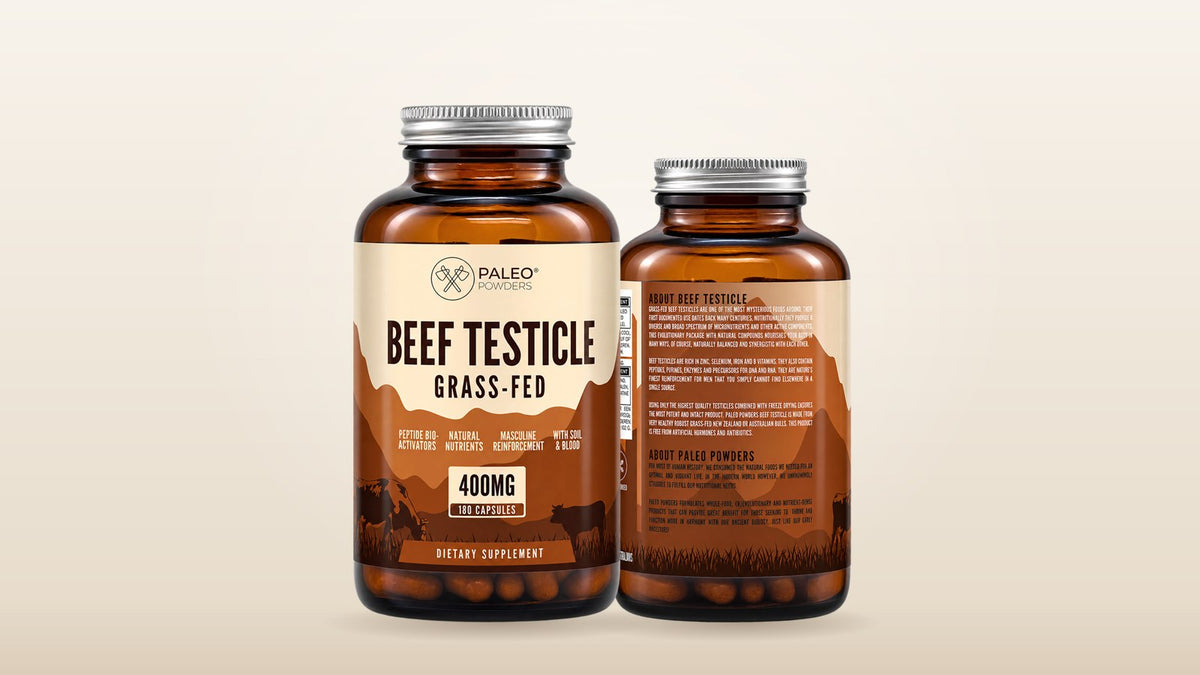 Rundertestikels capsules van Paleo Powders
