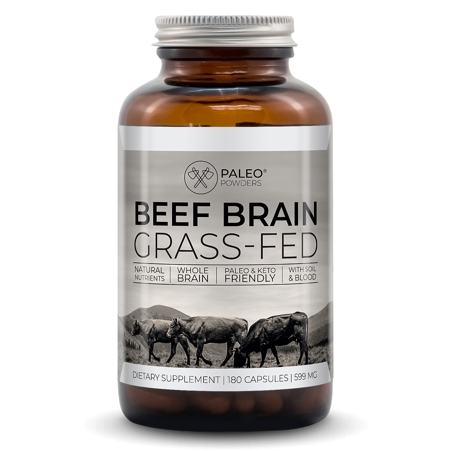 Runder Hersenen - Grasgevoerd - 180 capsules - Paleo Powders