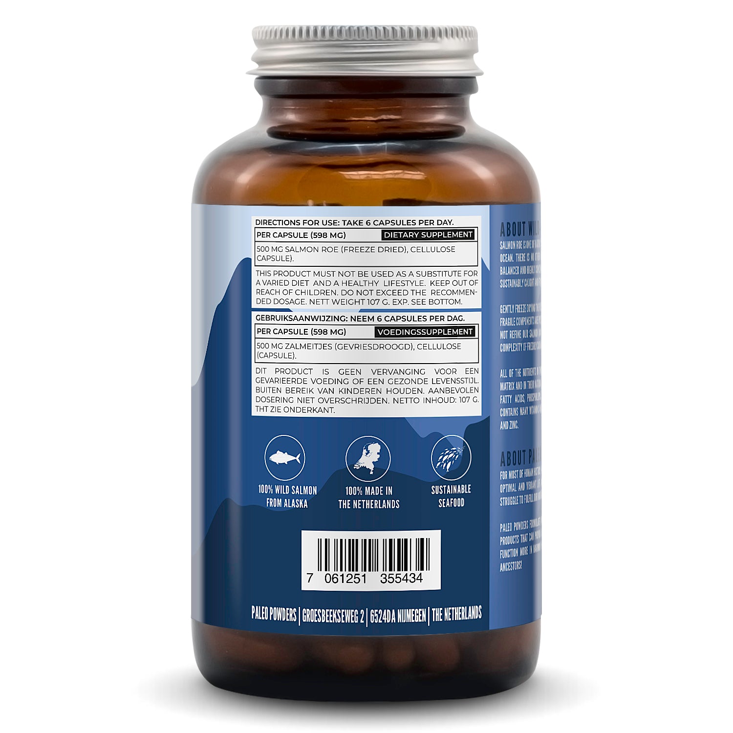 Wilde Zalmeitjes - 180 capsules - Paleo Powders