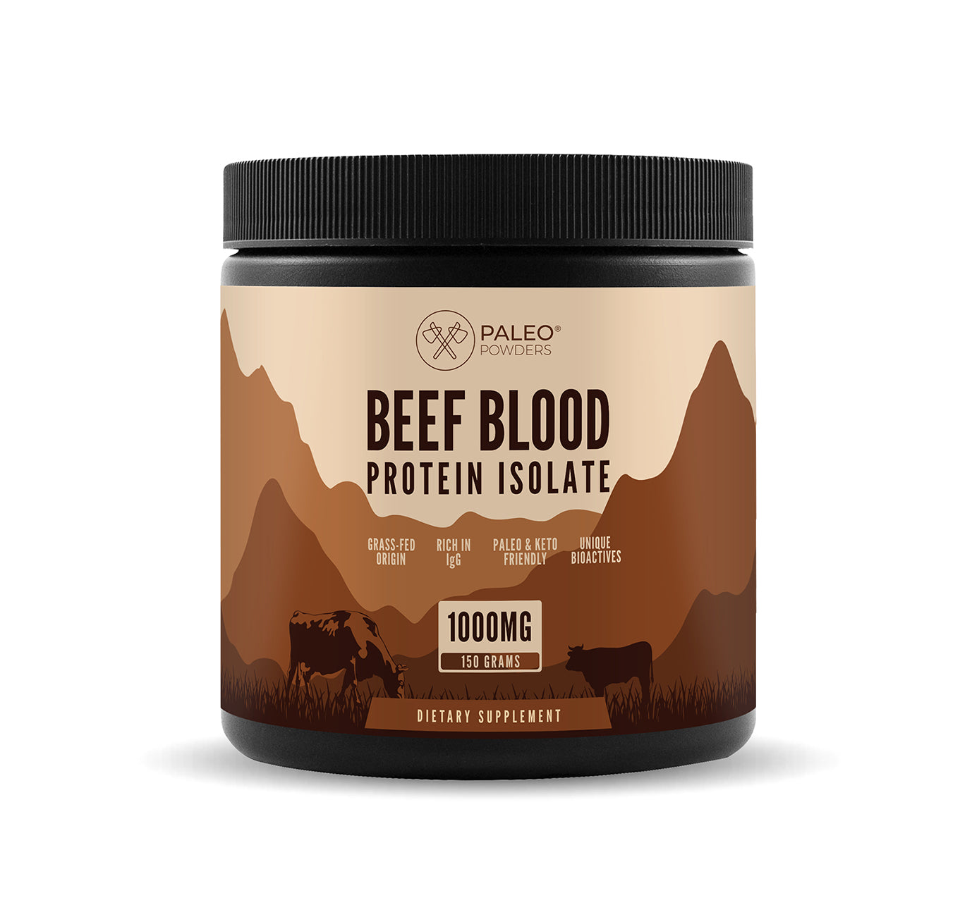 Runderbloed Eiwit Isolaat - Grasgevoerde Runderen - 150 gram - Paleo Powders
