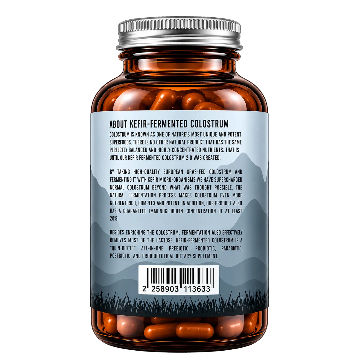 Colostrum - Kefir Gefermenteerd - 120 capsules - Paleo Powders - achterkant
