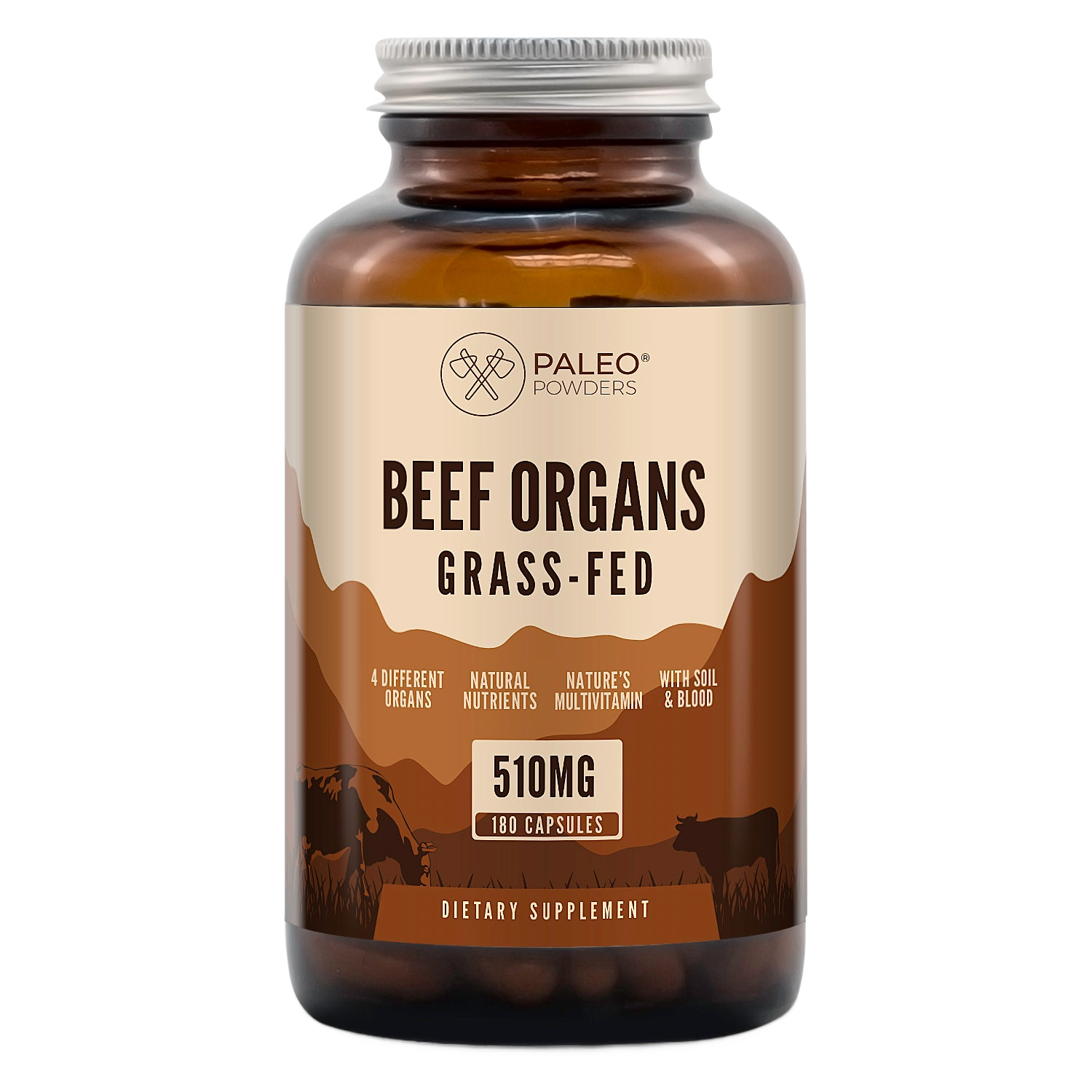 Runder Orgaan Mix - Grasgevoerd - 180 capsules - Paleo Powders