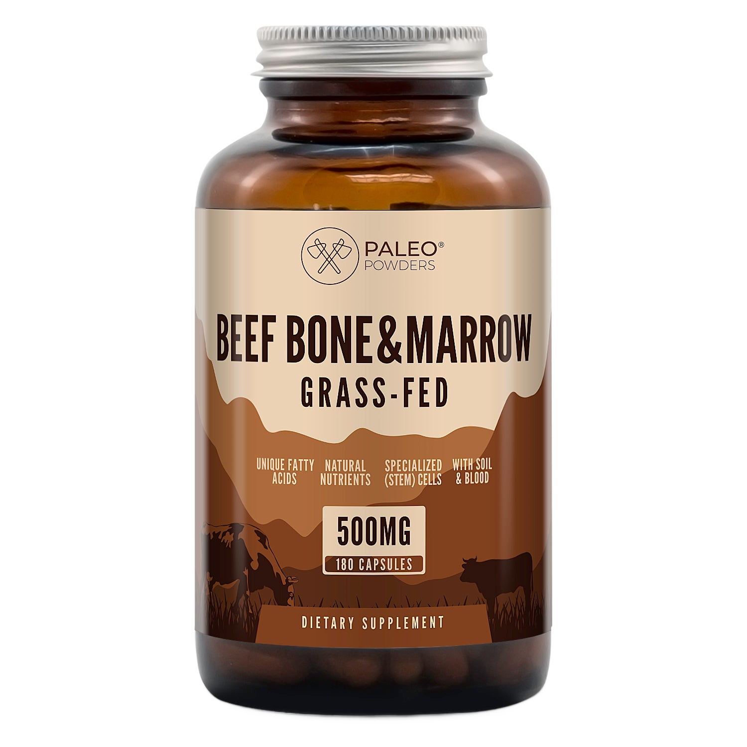 Runder Beenmerg - Grasgevoerd - 180 capsules - Paleo Powders