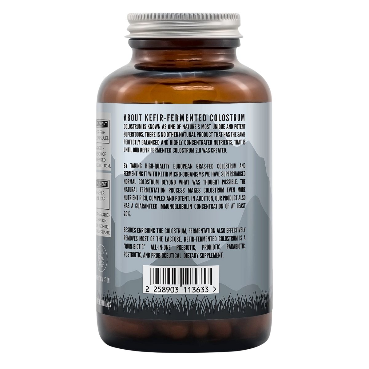 Paleo Powders Colostrum Kefir-Gefermenteerd 500 mg – productdetail van de verpakking