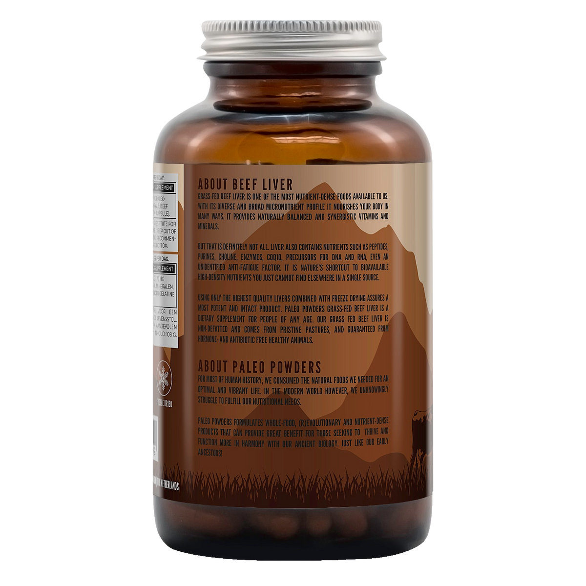 Paleo Powders Runderlever supplement – 180 capsules